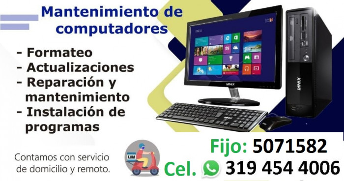 Formateo  Reparacion Computadores Poblado Medellin Cel:3194544006