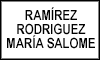 RAMÍREZ RODRIGUEZ MARÍA SALOME