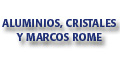 ALUMINIOS, CRISTALES Y MARCOS ROME logo