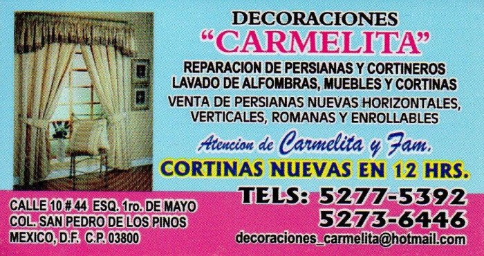 Decoraciones Carmelita