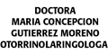 Doctora Maria Concepcion Gutierrez Moreno Otorrinolaringologa
