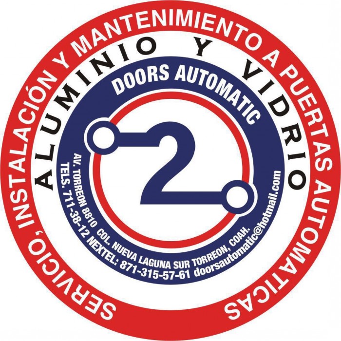 doors automatic vidrio y aluminio logo