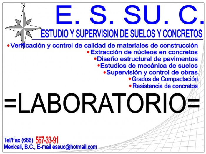 ESTUDIO Y SUPERVISION DE SUELOS Y CONCRETOS E.S.SU.C.