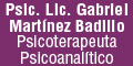 Lic Gabriel Martinez/Psicoterapeuta Psicoanalitico