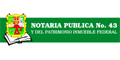 NOTARIA PUBLICA NO 43 Y DEL PATRIMONIO FEDERAL logo