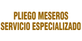 PLIEGO MESEROS SERVICIO ESPECIALIZADO logo