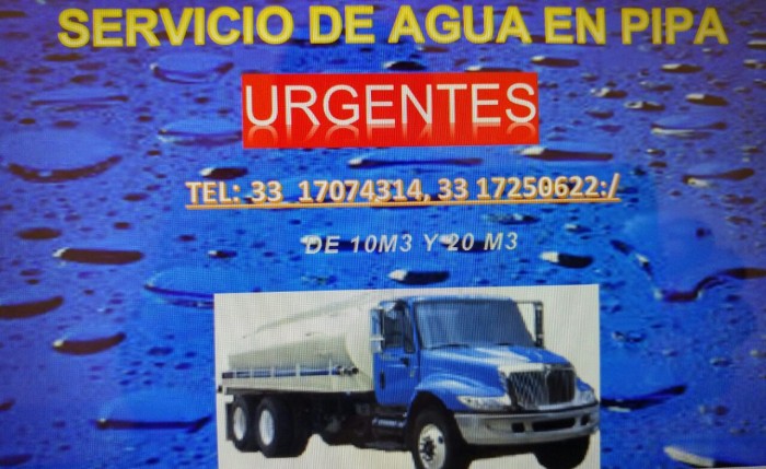 servicio de pipas de agua en zapopan